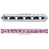 Dreamtime Crystal DC 77730 Rondelle Spacer Bars 5 Hole Rose/Silver